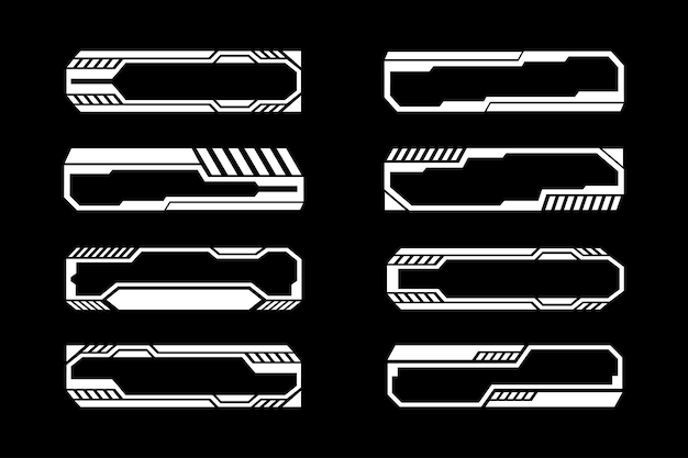 HUD Cyber Techno Concept Éléments de conception de la frontière