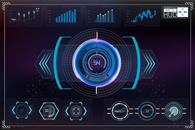HUD fond espace extra-atmosphérique.