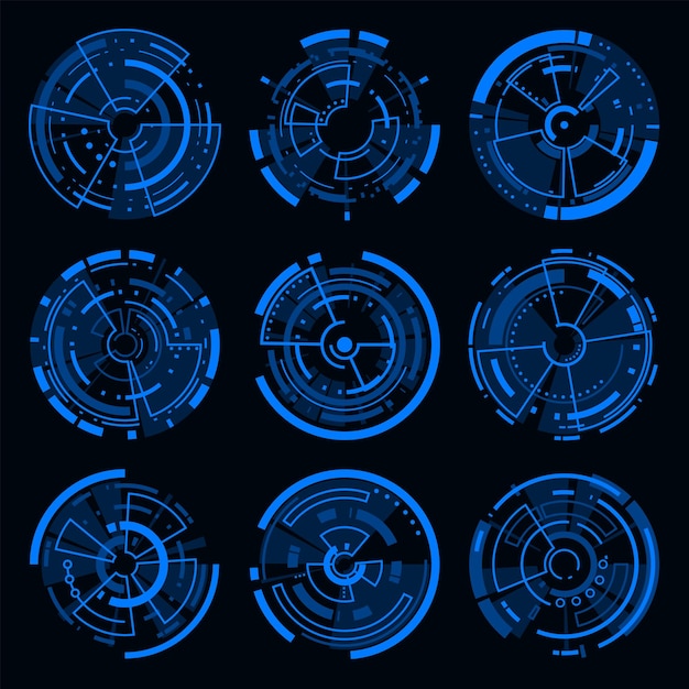 HUD futuriste Cercle fantastique dessin technique Technologie élément de conception de cercle abstrait