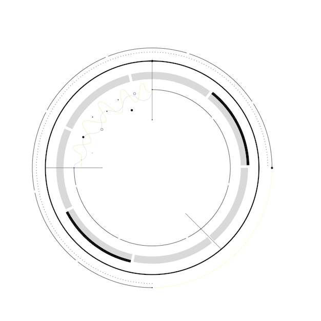 Vecteur hud modèle futuriste. lumière numérique de la conception de la technologie