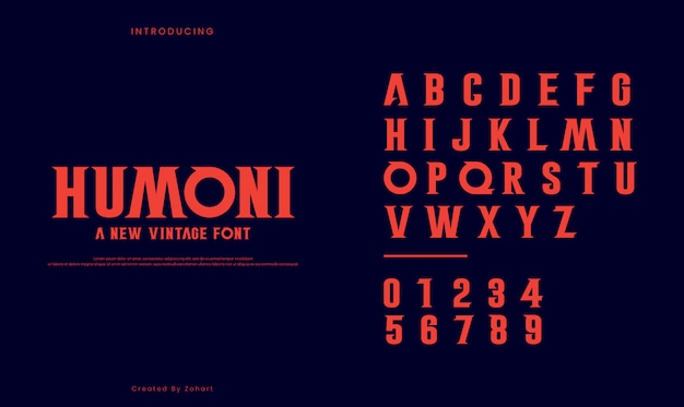 Vecteur humoni red font