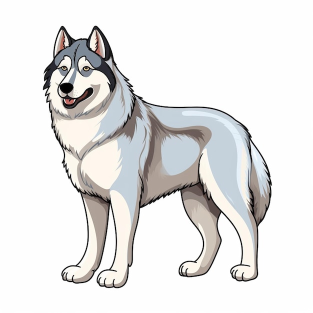 Vecteur husky sibérien