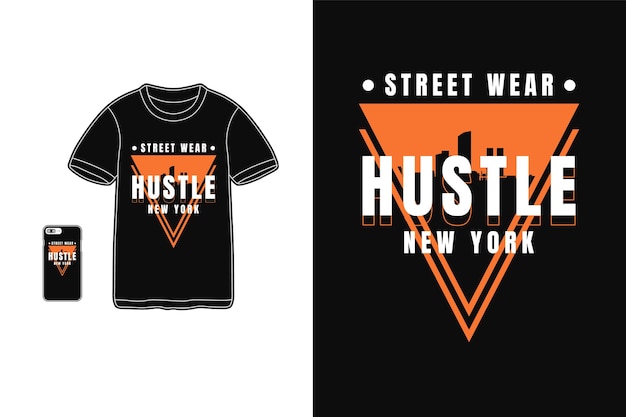 Hustle New York, Silhouette De Marchandise T-shirt