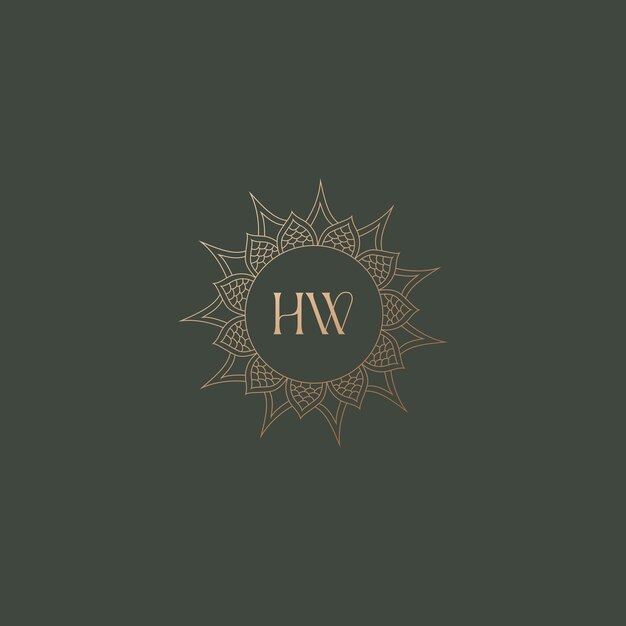 Hw image vectorielle de conception du logo