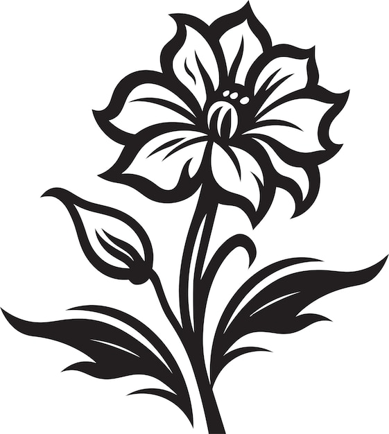 Vecteur hyacinthes noirs fleurs vectorielles sombres calligraphie ombragée frênes illustration florale noire