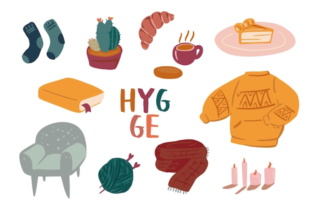 Hygge Frugal Living Minimalisme Illustration Objet