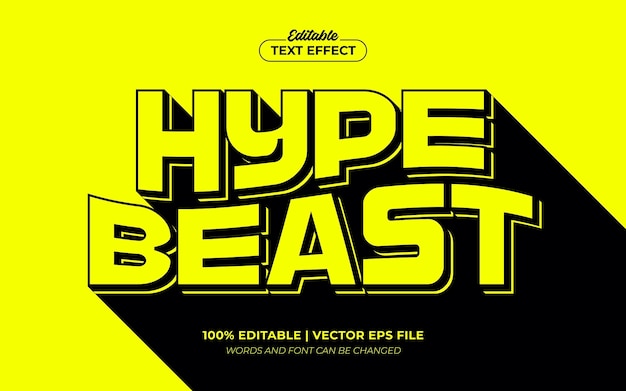 Hypebeast Streetwear Vêtements urbains Marque T-shirt Effets de texte modifiables Style de police modifiable