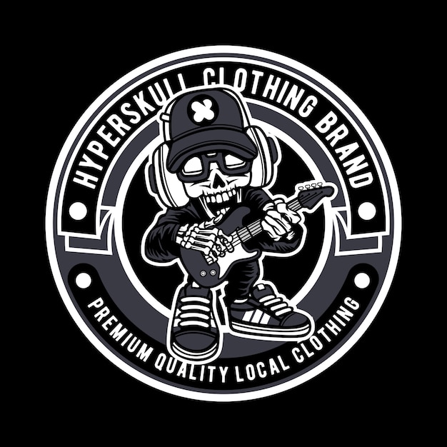 Vecteur hyperskull clothing logo insigne de la marque