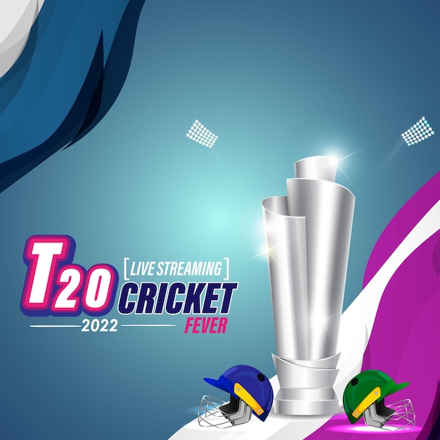 Icc Men's T20 World Cup Cricket Championship Abstract Background.