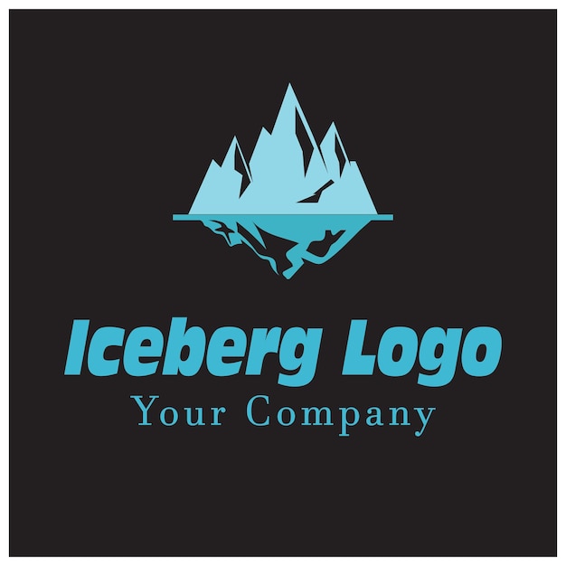 Vecteur ice berg logo template vecteur symbole nature