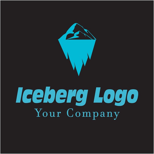 Ice Berg Logo Template Vecteur Symbole Nature