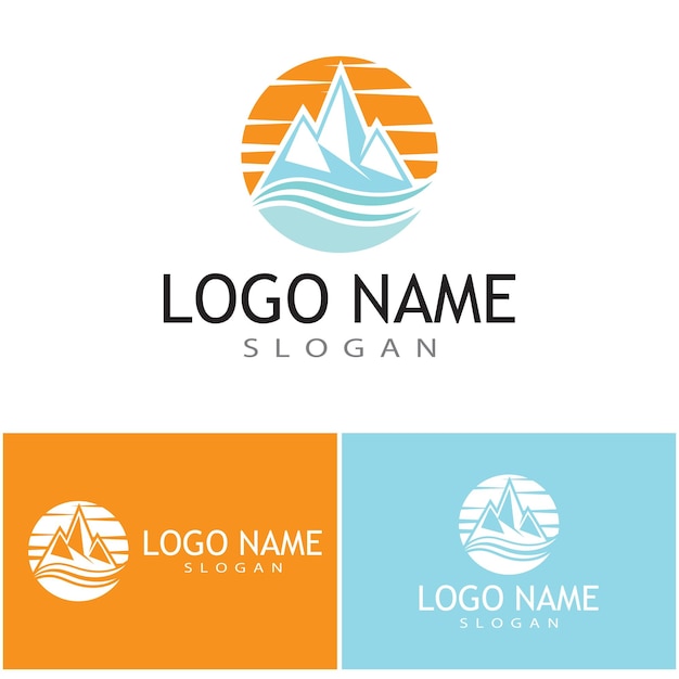 Ice Berg Logo Template Vecteur Symbole