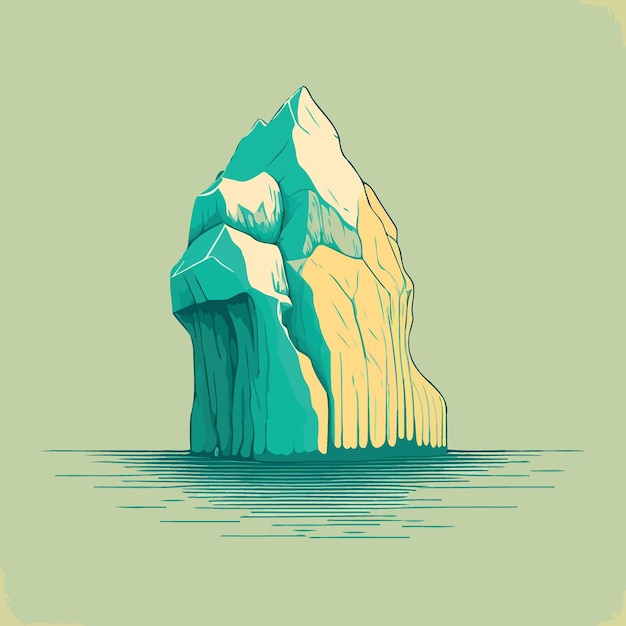 Iceberg de masse de glace géant flottant