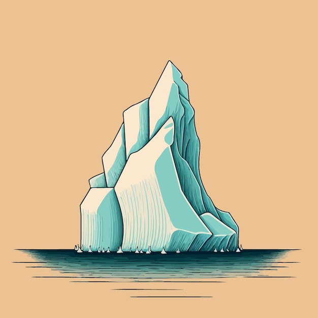 Iceberg de masse de glace géant flottant