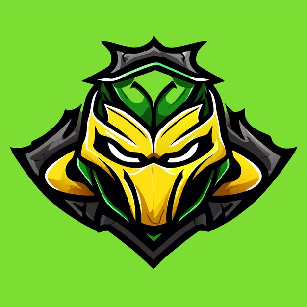 Vecteur icon d'autocollant de dessin de personnage de dessin animé de mascotte élégante dessinée à la main par des joueurs d'e-sports