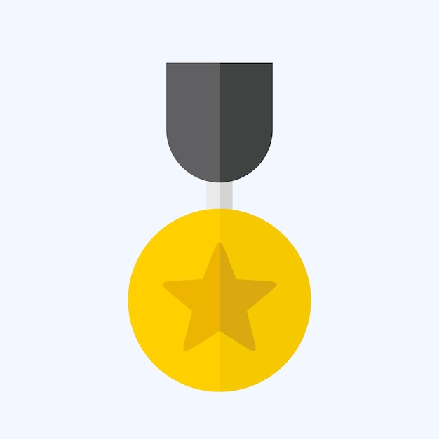 Icon Badge 1 lié au symbole du prix de style plat de conception simple modifiable