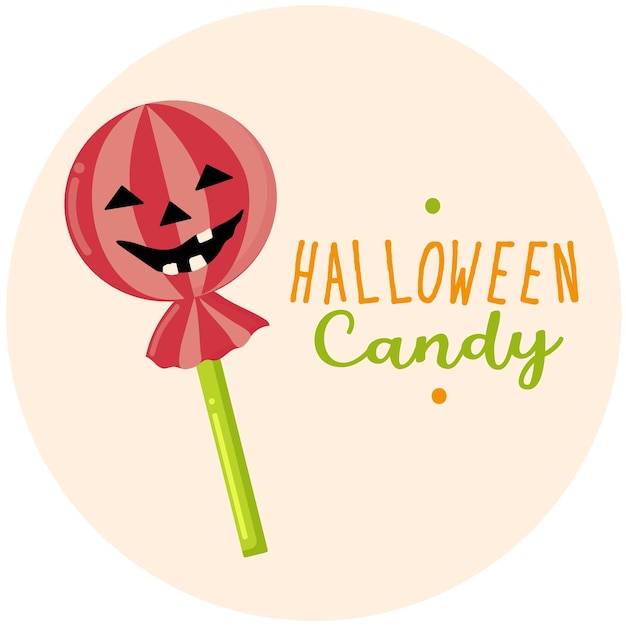 Vecteur icon de bonbons d'halloween clipart illustration vectorielle isolée