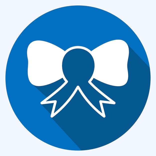 Icon Bow adapté au symbole de mariage style d'ombre longue design simple modifiable