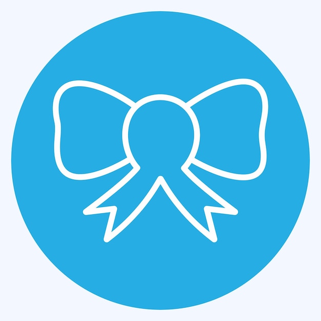 Icon Bow adapté au symbole de mariage style yeux bleus design simple modifiable
