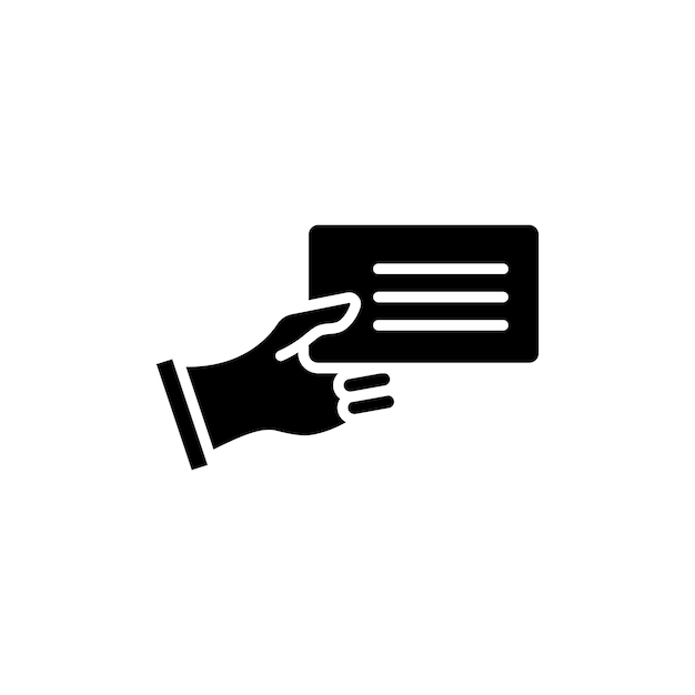 Icon de carte de visite Set de crédit débit symbole de paiement vectoriel dans un noir rempli et délimité style Networking Tool Sign