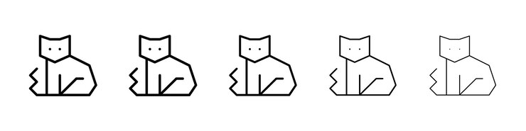 Vecteur icon de chat signe du logo vectoriel
