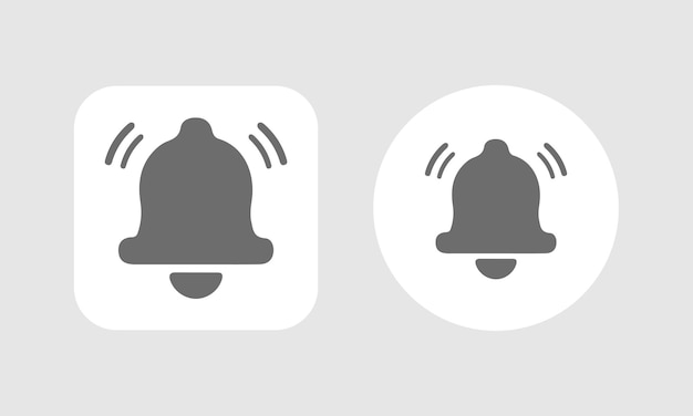 Icon de cloche vectorielle sur fond blanc