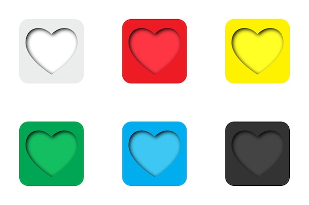Icon de cœur défini Illustration vectorielle
