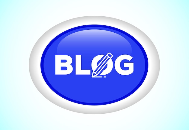 Icon de conception de blog illustration de rédaction de contenu icône de conception de bouton