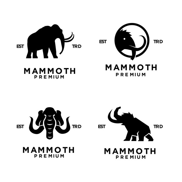 Icon De Conception De L'icône Du Logo Du Mammouth