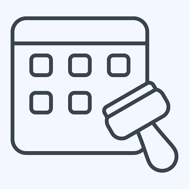 Icon Dates d'élection liées à Electiont style de ligne de symbole conception simple modifiable