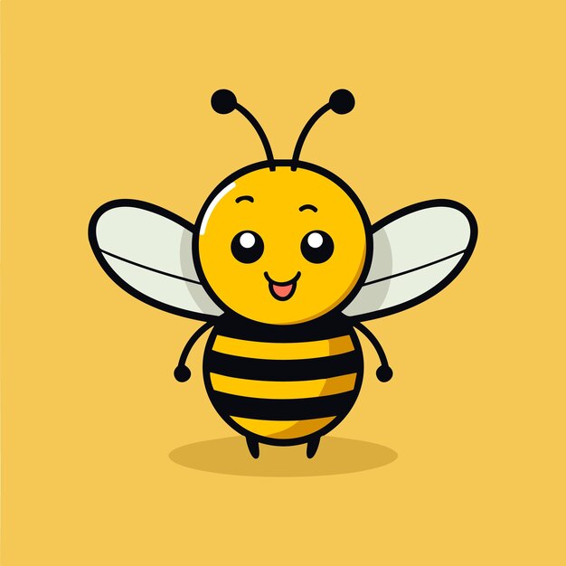 Icon De Dessin Animé D'abeille Mignon Illustration De Logo De Personnage Mascotte De Dessin Illustré Kawaii Dessin Artistique