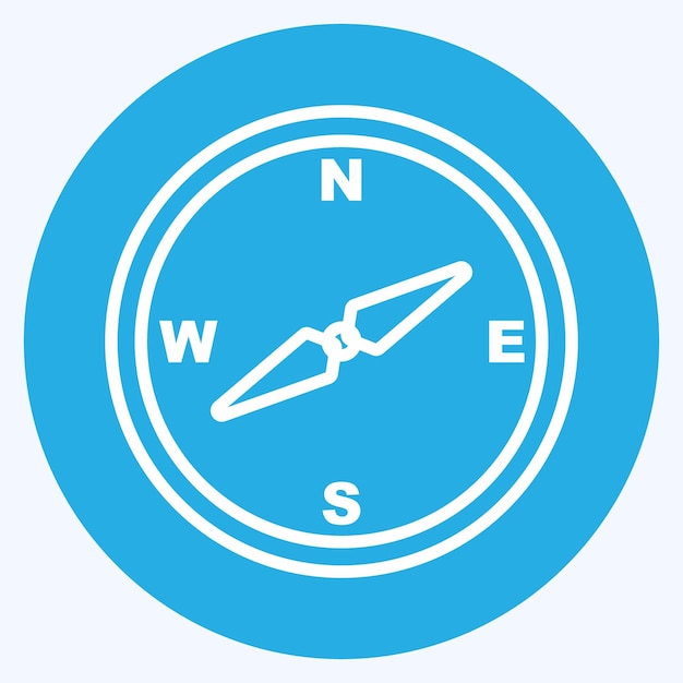 Icon Directions adaptées au symbole de la mer style yeux bleus conception simple modifiable