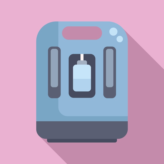 Icon de dispositif médical à oxygène vecteur plat Concentrateur clinique