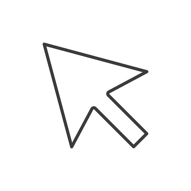 Icon du curseur réglé cliquez sur la flèche symbole vectoriel du pointeur de la souris web signe en noir rempli et contourné style