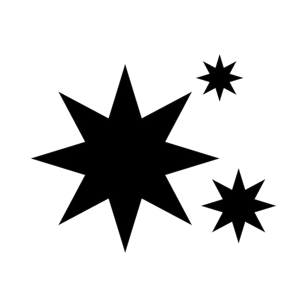 Vecteur icon de l'étoile étincelante vecteur élément abstrait de l'illustration du symbole de l'éclatante étoile