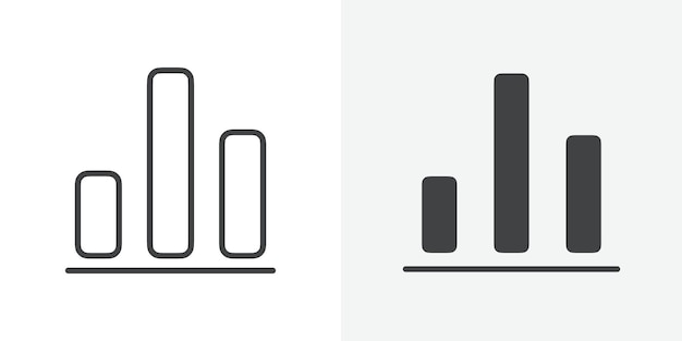 Icon de graphique Signe vectoriel de contour