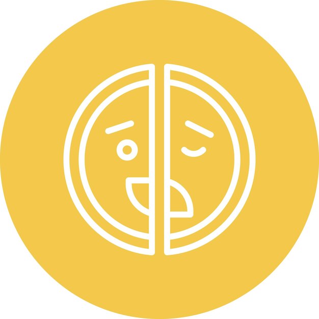 Icon De L'illustration Vectorielle Du Trouble Dissociatif De L'identité De La Série D'icônes De Santé Mentale