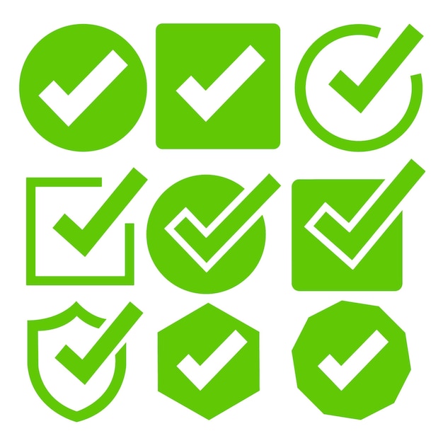 Icon de la liste de contrôle ou du symbole des marques vraies