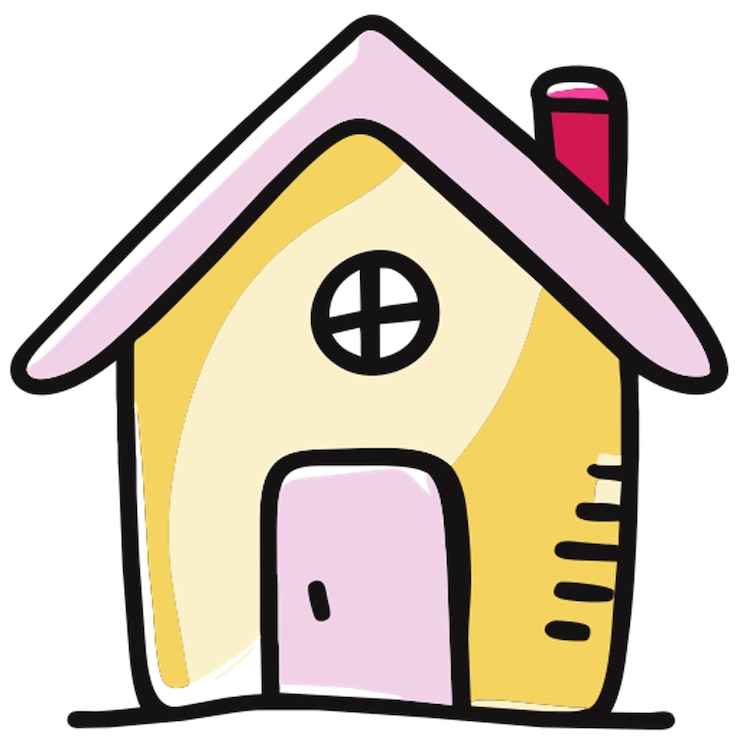 Vecteur icon de la maison remplissage décalé