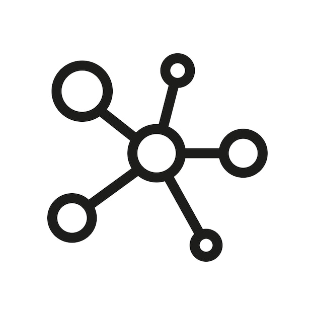 Icon molécule atome structure chimique de la science physique de la biologie de réseau illustration vectorielle EPS 10