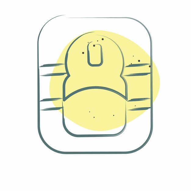 Icon Mouse Pad lié au symbole de l'ordinateur Color Spot Style conception simple modifiable