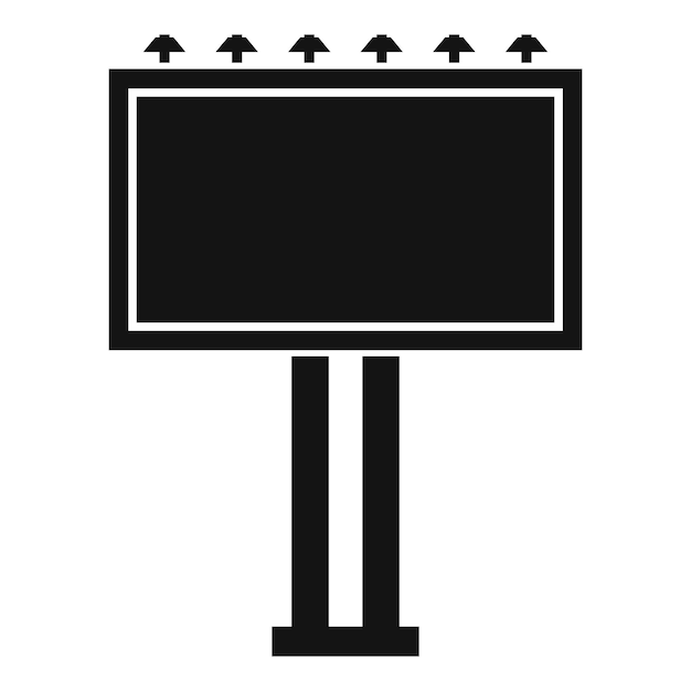 Icon De Panneau D'affichage Publicitaire Illustration Simple De L'icône Vectorielle Du Panneau Publicitaire Publicitaire Pour Le Web