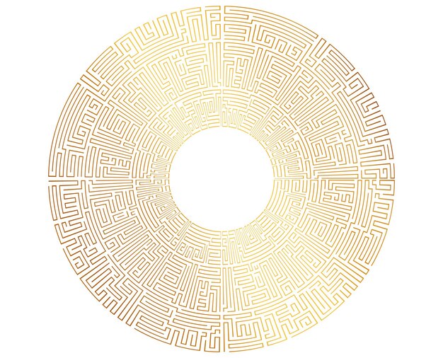 Icon de signe d'esprit Symbole d'éléments de conception Symbole modifiable Symbole de labyrinthe Courbé de nombreuses rayures Abstrait Elément de logo circulaire sur fond blanc isolé Illustration vectorielle EPS 10