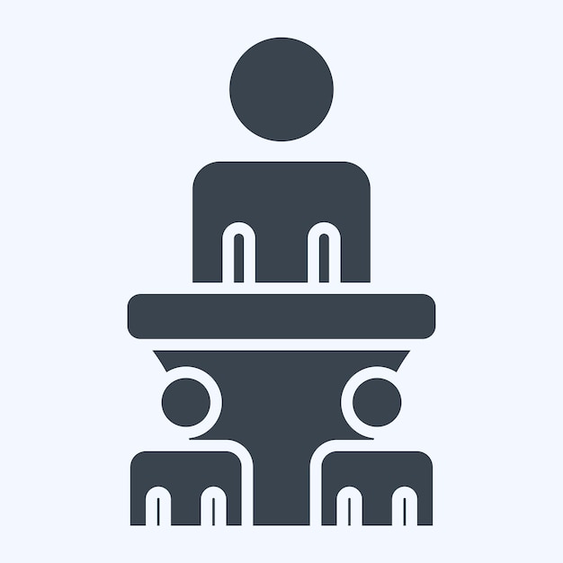 Icon Specch lié au symbole Electiont style glyphe conception simple modifiable
