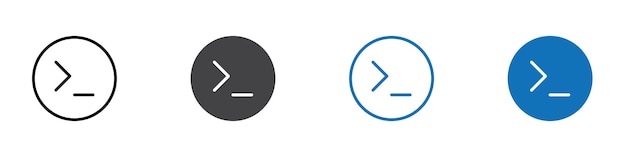 Icon de terminal plat avec marque d'icône modifiable