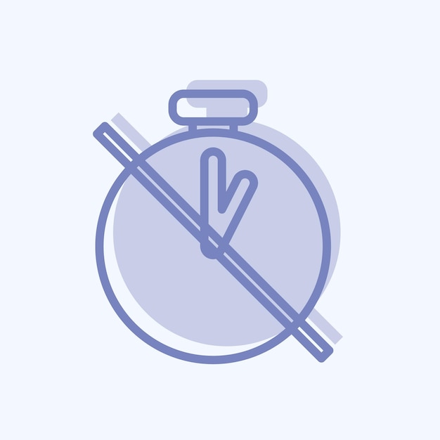 Icon Timer Off adapté à l'édition de photos symbole de style à deux tons conception modifiable