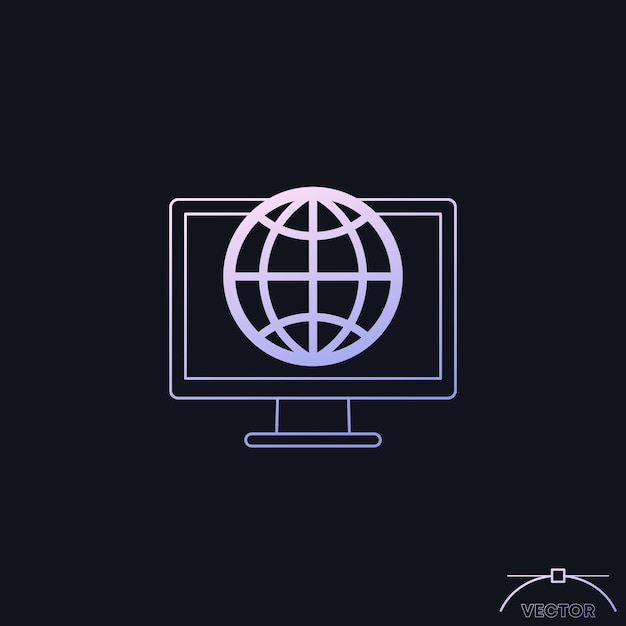 icône d'accès gratuit à Internet avec un gradient