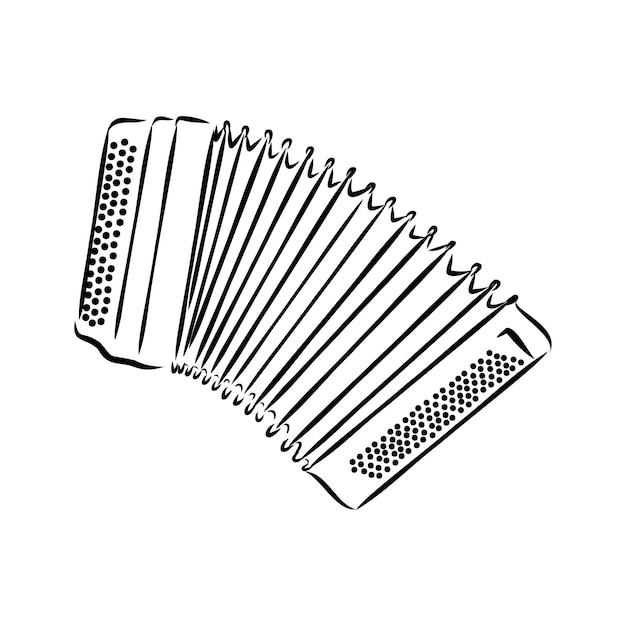 Un Homme Joue L'accordéon. Dessin De Vecteur Illustration de Vecteur -  Illustration du musique, bras: 190097771
