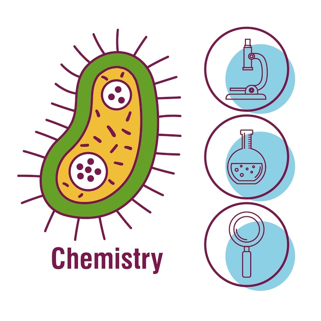 Icône De L'affiche De La Science De La Chimie