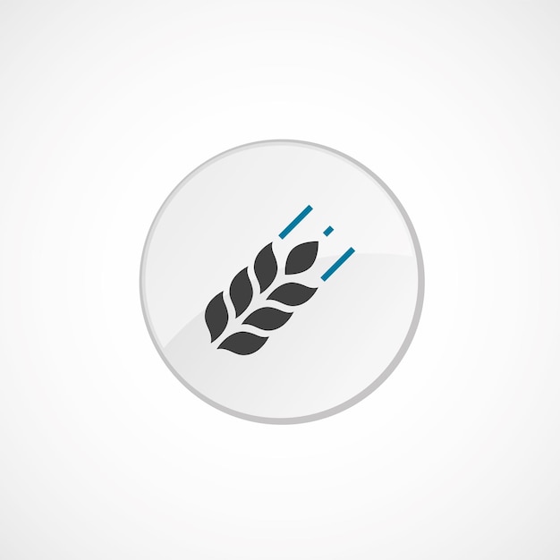 Icône De L'agriculture 2 De Couleur, Gris Et Bleu, Badge Cercle